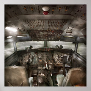 Póster Piloto - Cabina - Necesitamos un piloto o dos