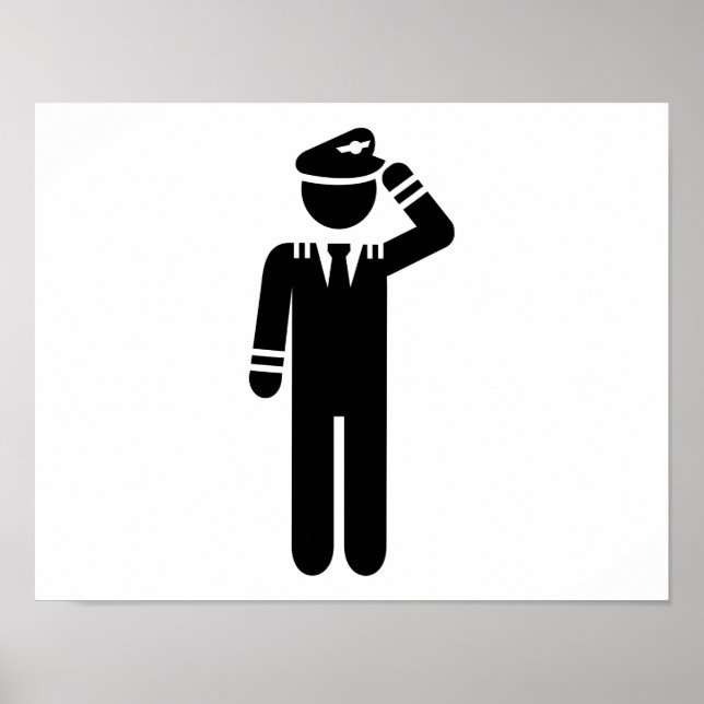 Póster Piloto de avión (Frente)