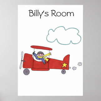 Póster Piloto de avión