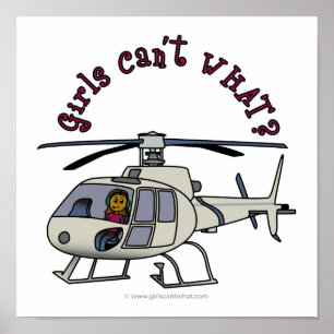 Póster Piloto de helicópteros oscuros