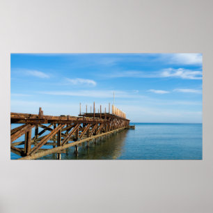 Póster Piloto de mar rugoso