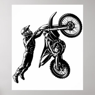 Póster Piloto de Moto de Tierra 