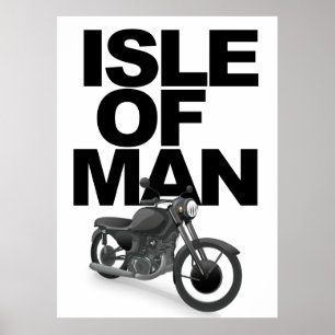Póster piloto de motocicletas de la Isla de Man