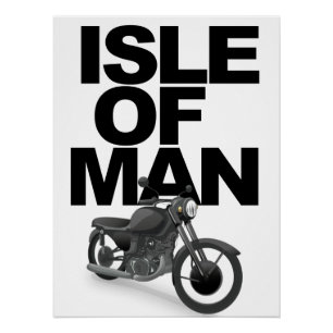 Póster piloto de motocicletas de la Isla de Man
