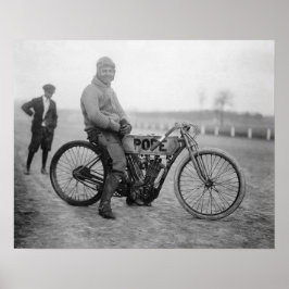 Póster Piloto de Motociclismo del Papa, 1915. Foto Antigu