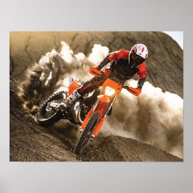 Póster Piloto de Motocross (Frente)