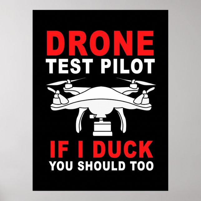 Póster Piloto de prueba de drones (Frente)