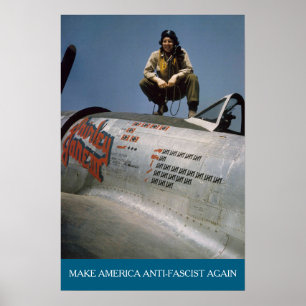 Póster Piloto estadounidense de la Segunda Guerra Mundial