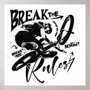 Póster Piloto extremo de BMX Freestyle