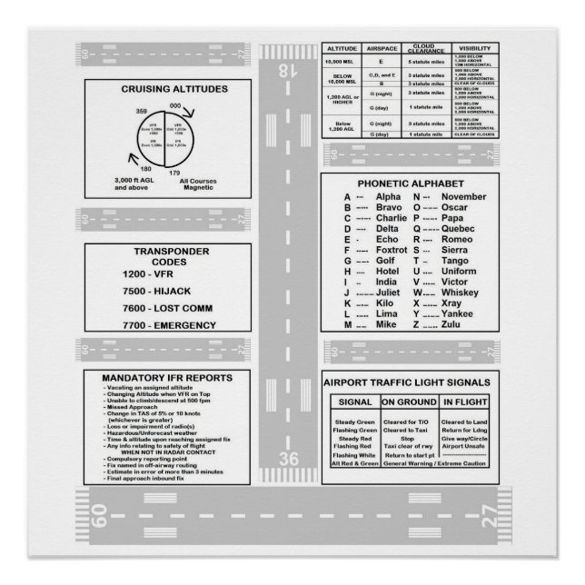 Póster Piloto Kneeboard (Anverso)