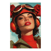 Piloto retro temática soviético