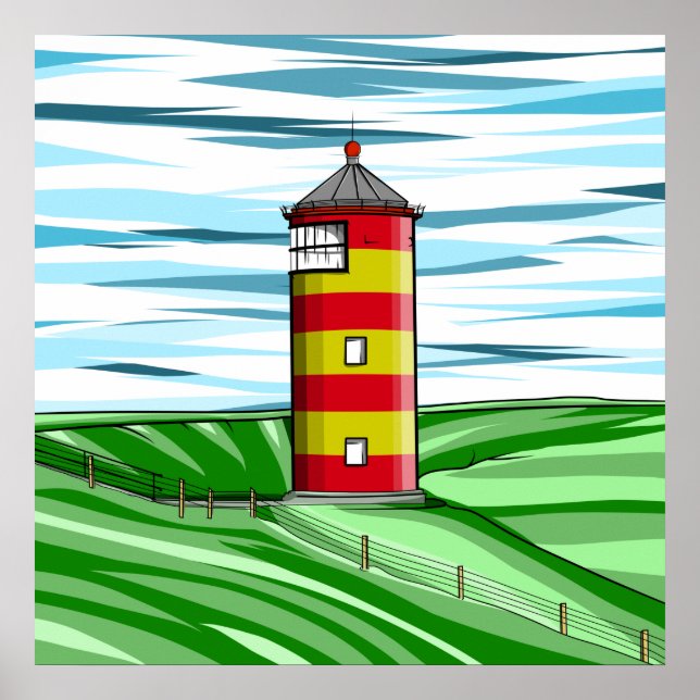 Póster Pilsum Lighthouse Pilsumer Leuchtturm (Frente)