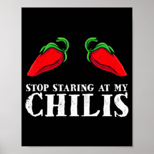 Póster Pimiento Picante Scy Comida Divertida Deja De Mira