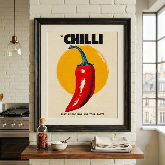 Póster Pimiento Vintage