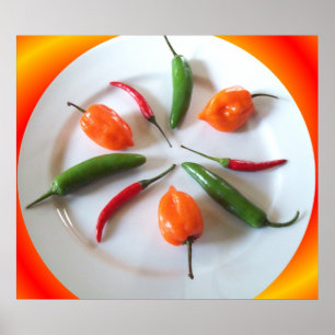 Póster Pimientos calientes 3