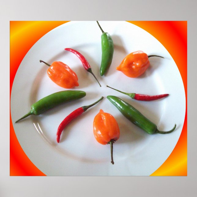 Póster Pimientos calientes 3 (Frente)