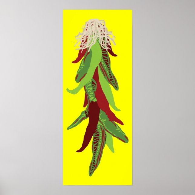 Póster pimientos de chile verde (Frente)