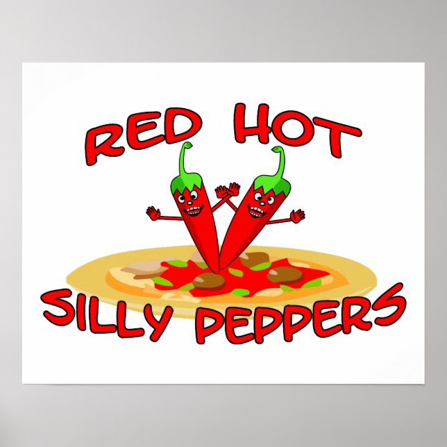Póster Pimientos morenosos y calientes rojos (Frente)