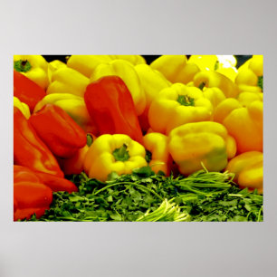 Póster Pimientos moretones rojos y amarillos
