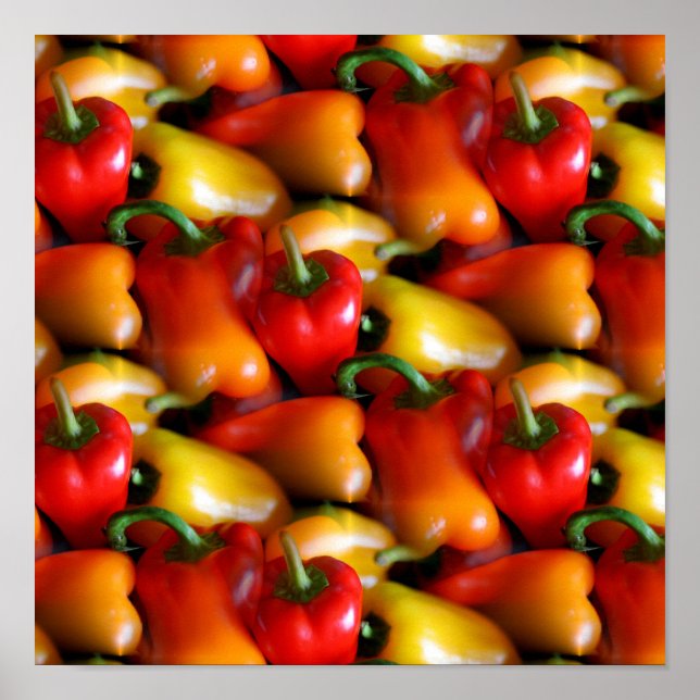 Póster Pimientos rojos y amarillos (Frente)