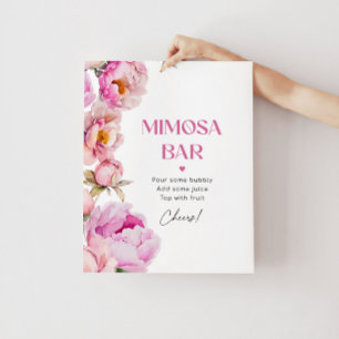 Póster Pimonera floral rosa brillante púrpura nupcial mim