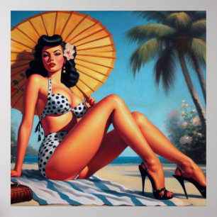Póster Pin Beach Summer Classic