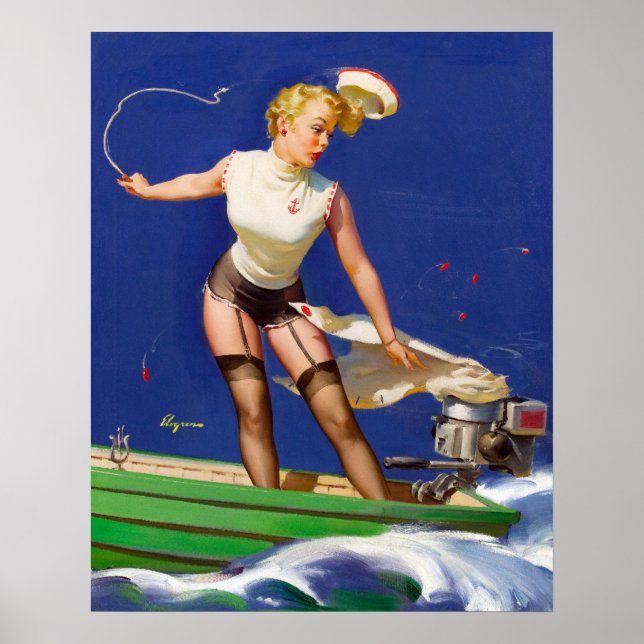 Póster Pin de barco hacia arriba (Frente)