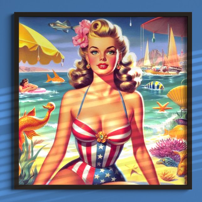 Póster Pin de verano retro curado (Subido por el creador)