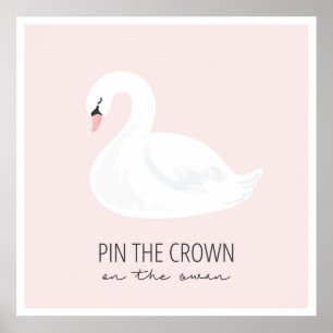 Póster Pin del CISNE la corona en el poster del cisne