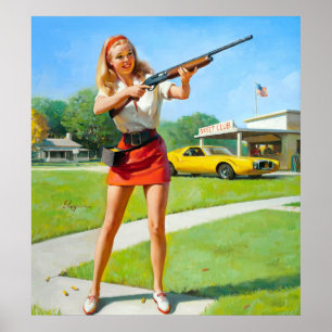 Póster Pin del tiroteo para arriba