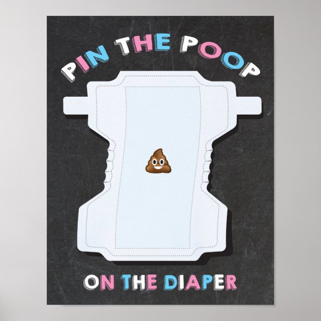 Póster Pin el poop de la emoji en el juego del poster de  (Frente)