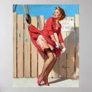 Póster Pin enganchado para arriba