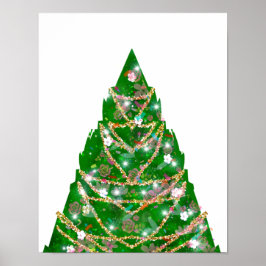 Póster Pin la estrella en el árbol