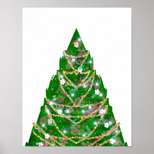 Póster Pin la estrella en el árbol (Frente)