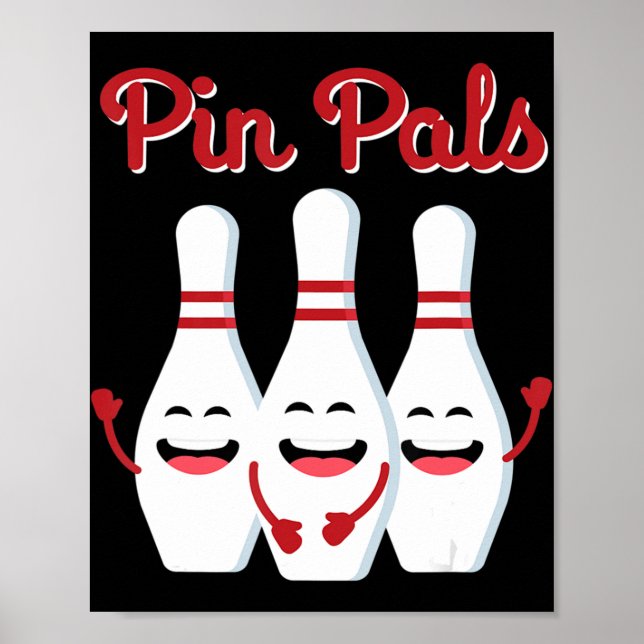 Póster Pin Pals Cute Bowling Para Hombres Mujeres Y Niños (Frente)