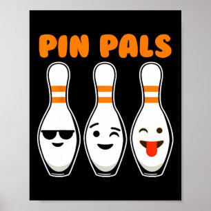 Póster Pin Pals Cute Funny Bowling