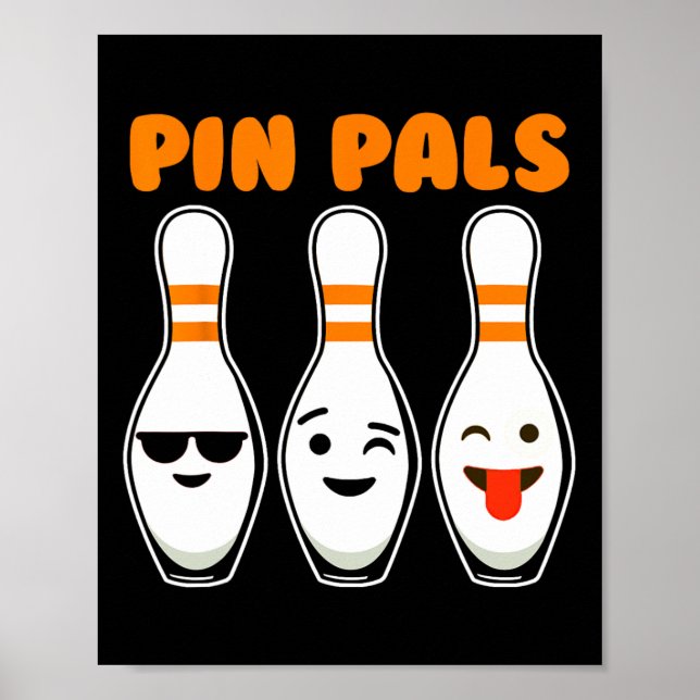 Póster Pin Pals Cute Funny Bowling (Frente)