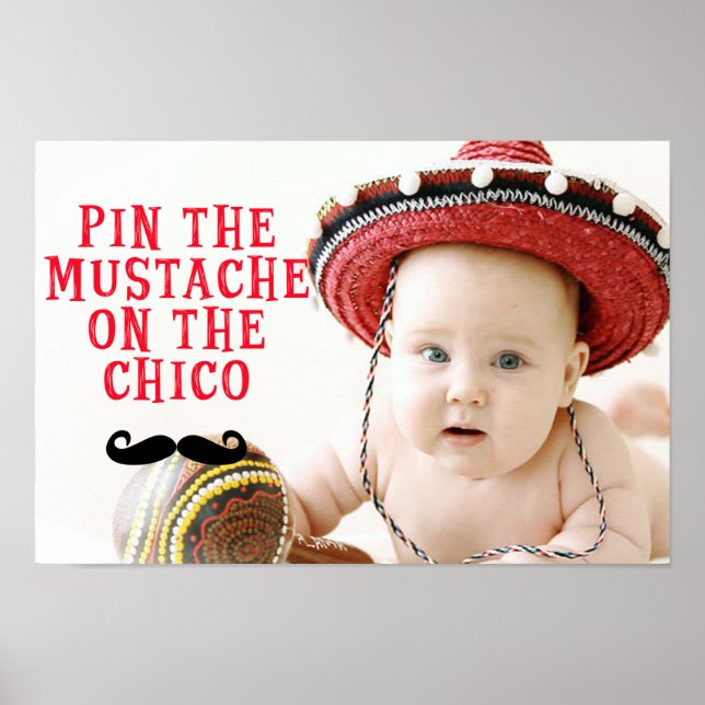Póster Pin the Mustache on the Chico (Frente)