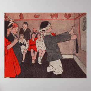 Póster Pin the tail Donkey