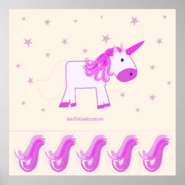 Póster Pin the Tail on the Unicorn Fiesta Game