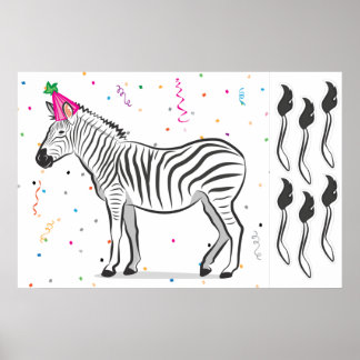 Póster Pin the Tail on Zebra