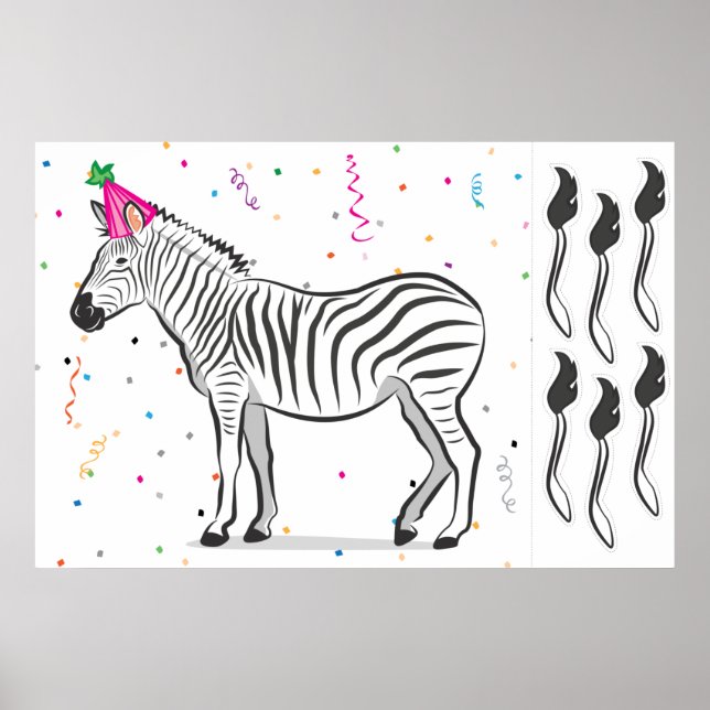 Póster Pin the Tail on Zebra (Frente)