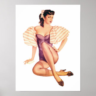 Póster Pin Up Chica #11 @ GarysRetroGarage