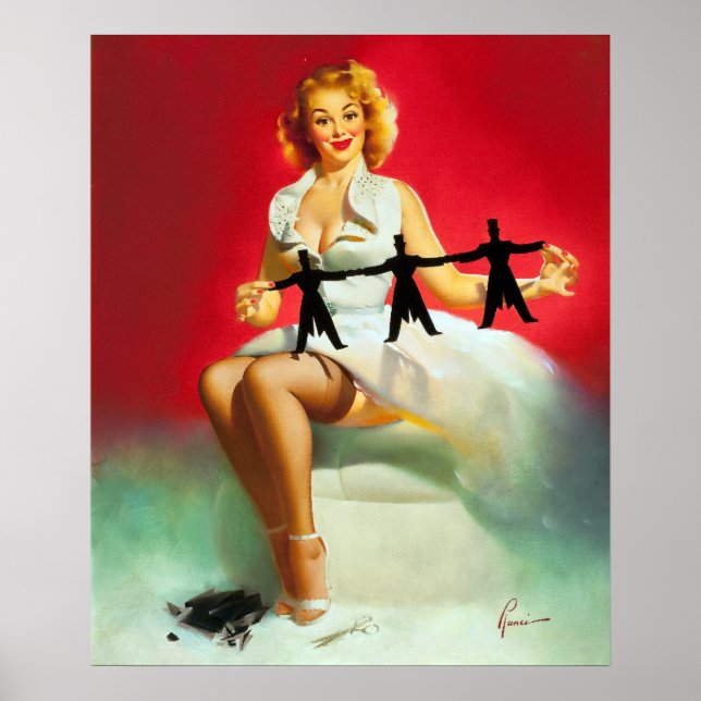 Póster Pin Up de corte (Frente)