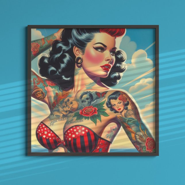 Póster Pin-up de tinta caliente (Subido por el creador)