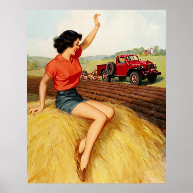 Póster Pin-up on Haystack Art (Frente)