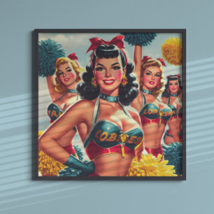 Póster Pin-ups Retro CheerLeer