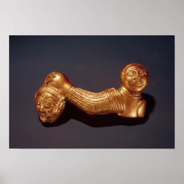 Póster Pin with a warrior holding a head (Frente)