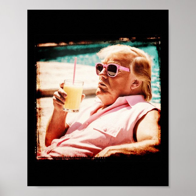 Póster Pina Colada Trump 2024 Felon (Frente)