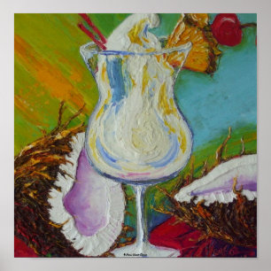 Póster Pina Colada y poster del Bello Artes del coco